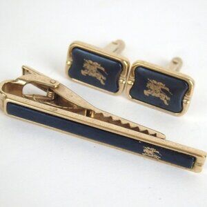 Authentic Burberrys Tie Clip＆cuffs Set metal [Used]